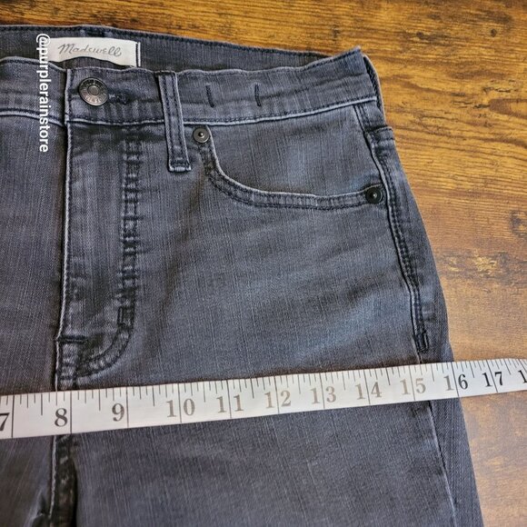 Madewell Jeans 27 Skinny 9" High Rise Black Sea Wash H2230 Tummy Control Stretch - Picture 8 of 12